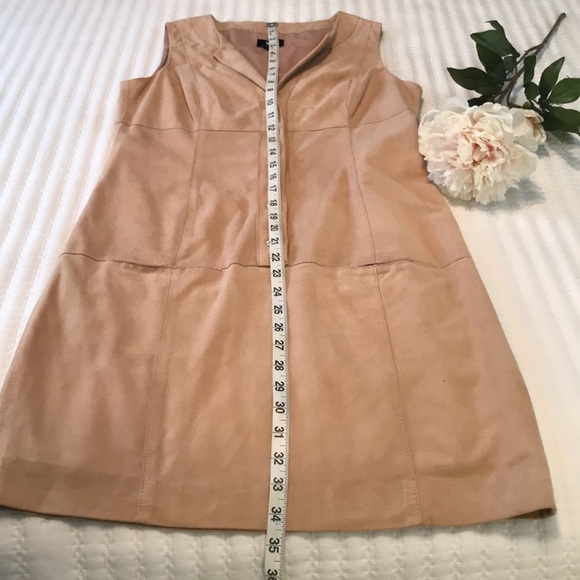 W By Worth 100% Genuine Leather Suede Sleeveless Tunic Dress Size 4 - Picture 11 of 13